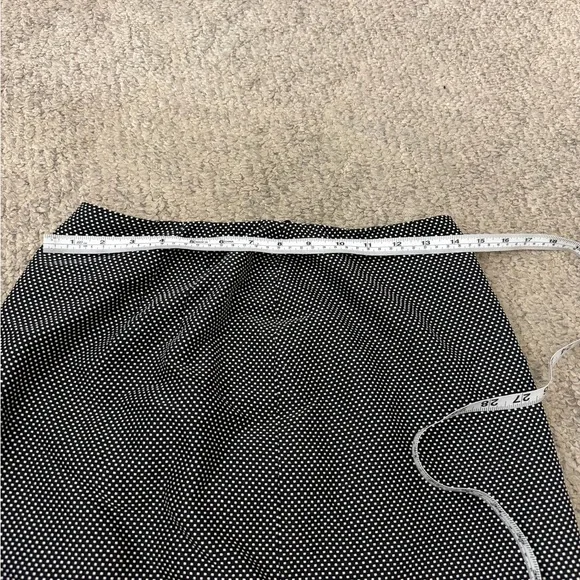 Ellen Tracy Black White Polka Dot Pencil Skirt Sz 6 Work Office - Picture 5 of 6
